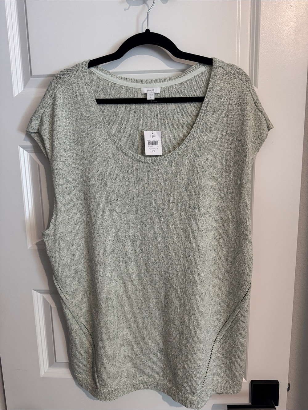 J. Jill Pistachio Lightweight Knit Scoop Neck Tank